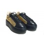Sneakers Barracuda PELLE NERO rifiniture oro