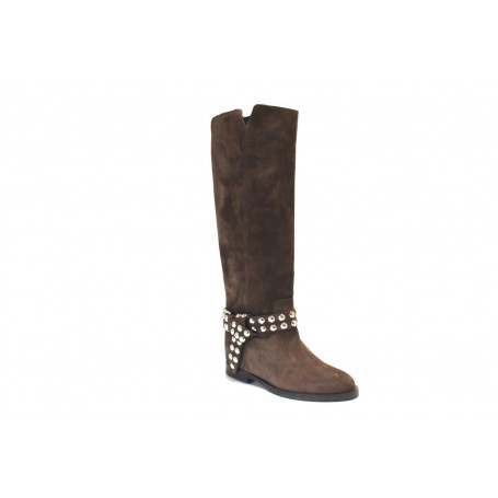 Via Roma 15 Stivale in pelle scamosciata COCONUT