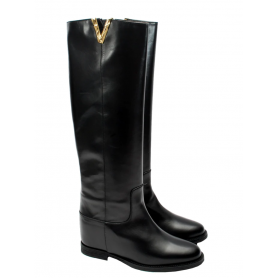 VIA ROMA 15 STIVALE SANTA MONICA NERO CON ZEPPA 4055 AI23