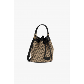 elisabetta franchi Secchiello in tessuto jacquard con loghi EF