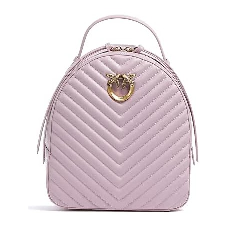 Pinko Love Click Backpack Vitello Nappato Chevron, Zaino Donna, Taglia Unica