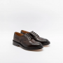 Stringata derby Tricker's Bourton in pelle marrone (suola cuoio)