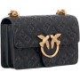 Pinko Borsa love one mini tracolla logo imprimè 100074 A1YB Z99Q BLACK