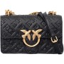 Pinko Borsa love one mini tracolla logo imprimè 100074 A1YB Z99Q BLACK