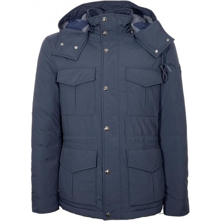 WOOLRICH Giubbotto Uomo Aleutian Field Jaket CFWOOU0855mrut3077 Melton Blue