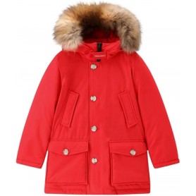 WOOLRICH kids giubbino Arctic Detachable Fur Parka rosso bambino in tessuto Rama