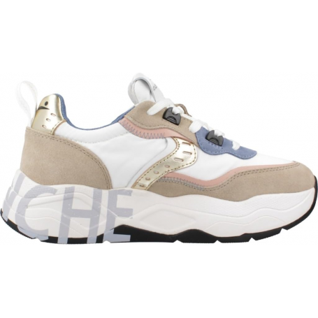 VOILE BLANCHE CLUB105.-Sneakers in Suede e Tessuto Tecnico-Nero