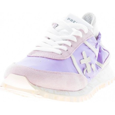 PREMIATA Donna Sneaker SEAND 6250 in Tessuto Lilla e camoscio Rosa con Elastico