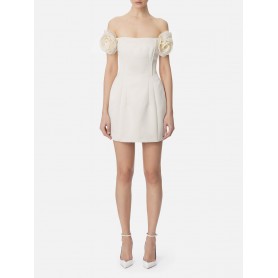 Elisabetta Franchi Abito in Duchesse con Fiori APPLICATI Elisabetta FRANCHI