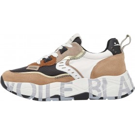 VOILE BLANCHE CLUB105.-Sneakers in Suede e Tessuto-Marrone