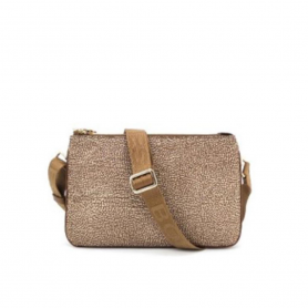 Borsa Donna Tracolla con Zip Sopra Borbonese Beige