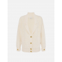 Elisabetta Franchi CARDIGAN IN CINIGLIA BOUCLÉ CON BOTTONI GIOIELLO ELISABETTA FRANCHI Tg 38